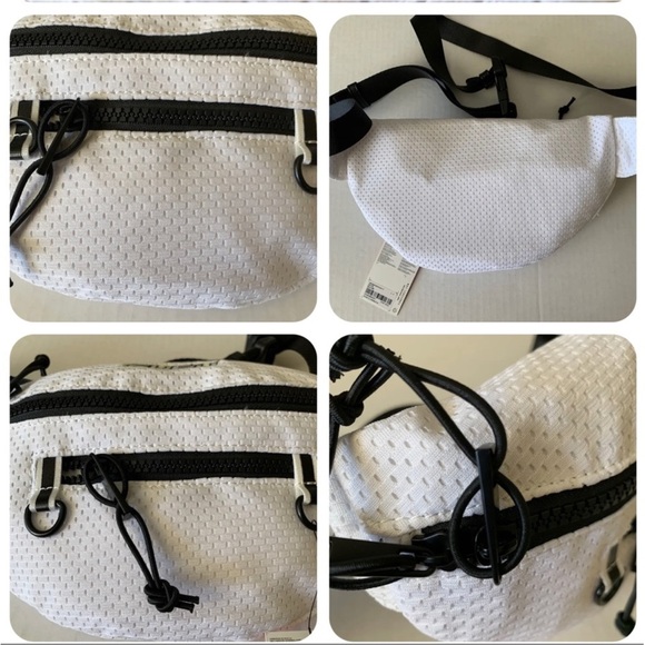 FUBU NWT RARE Collaboration Crossbody Bum Belt Bag Fanny Pack White Black - Picture 3 of 4